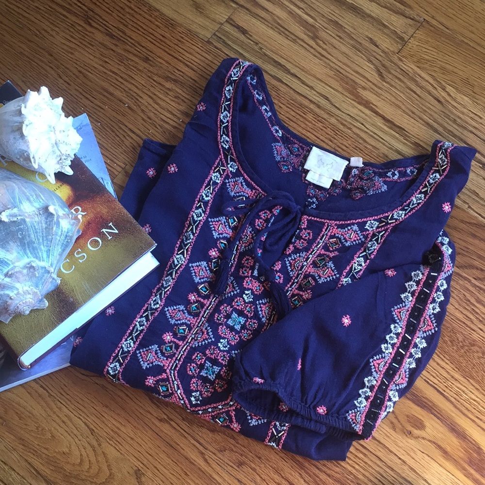 Anthropologie Vanessa Virginia Bohemian Top